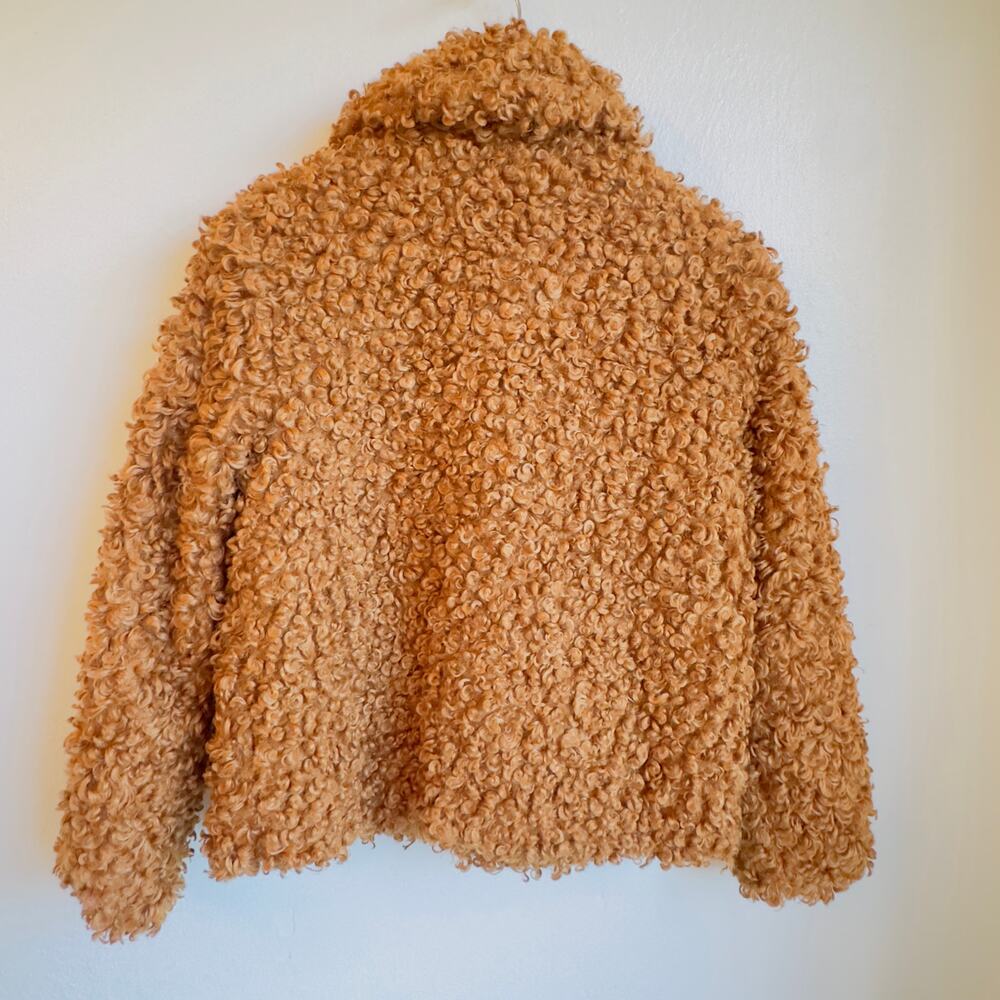 Philosophy Teddy Coat Faux Fur Cozy Curly Nwt Mid Length Burnt